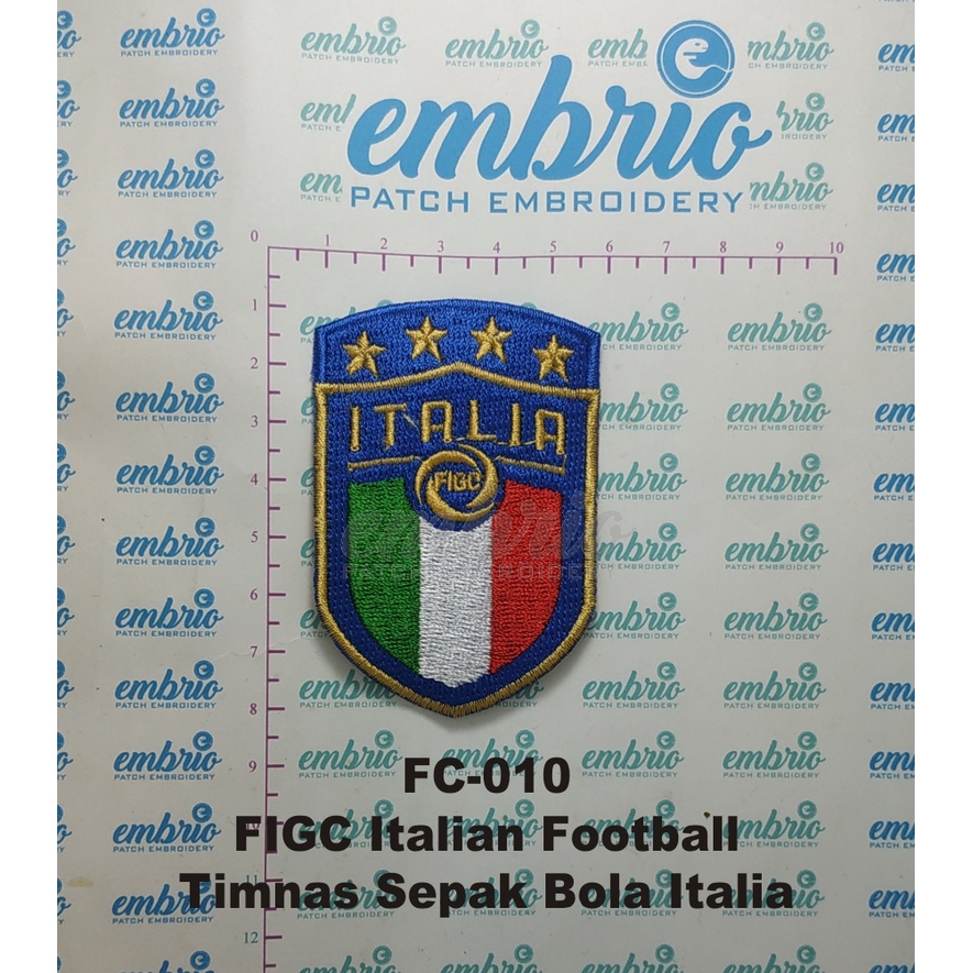 Patch Jogja FC-010 Patches FIGC Italian Football Bordir Logo Jersey Timnas Sepak Bola Italia 5x7 Emb