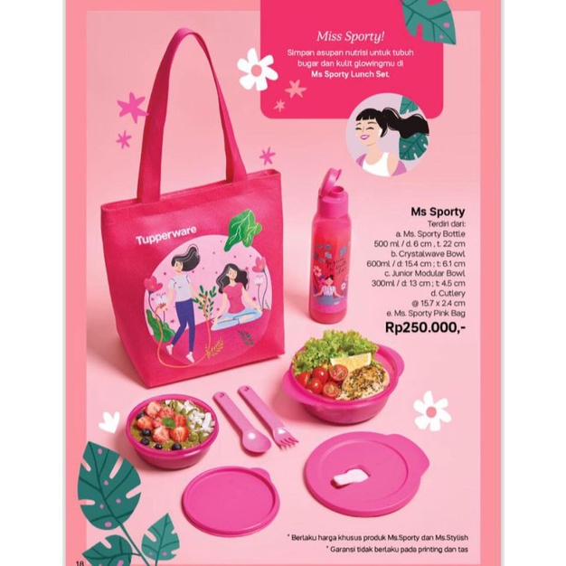 Kotak Bekal Tupperware Staylish & Sporty Set