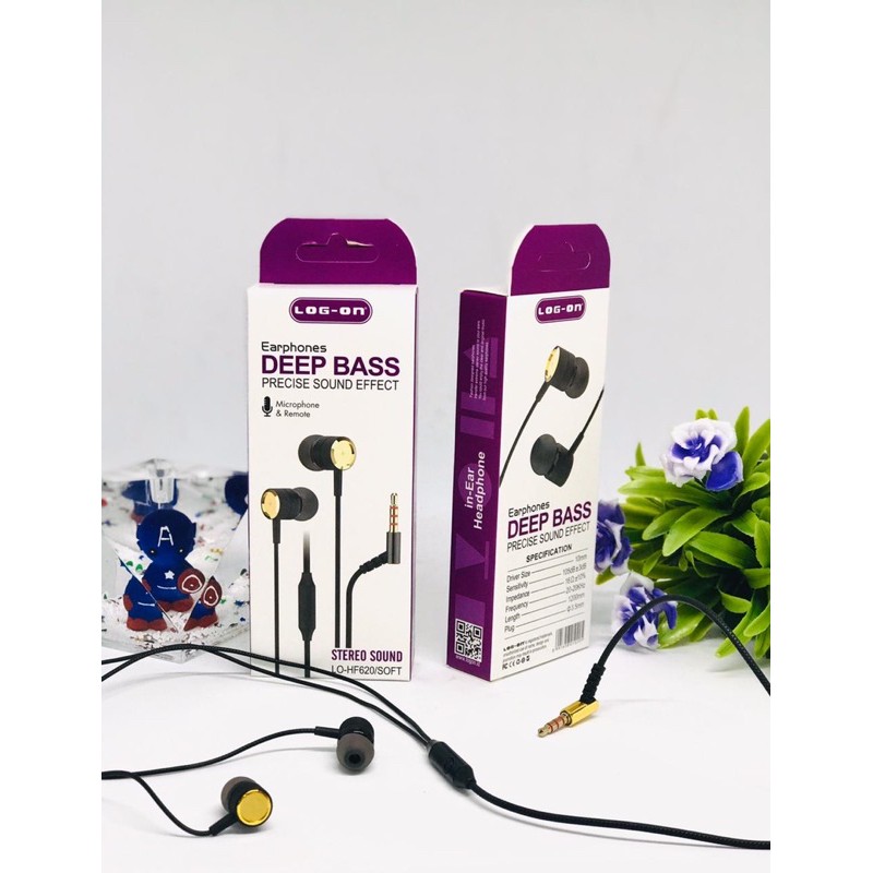 PROMO HANDSFREE LOGON HF620 HF630 HF650 EARPHONE BEST DEEP BASS PRECISE SOUND EFFECT