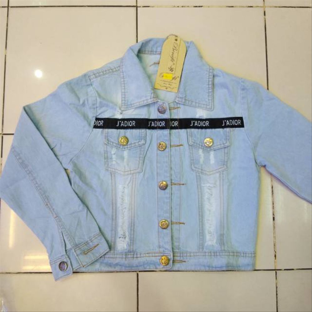 Jaket Jeans Robek J ADIOR Ripped Jeans Tebal Jaket Levis Cewek Wanita terbatas