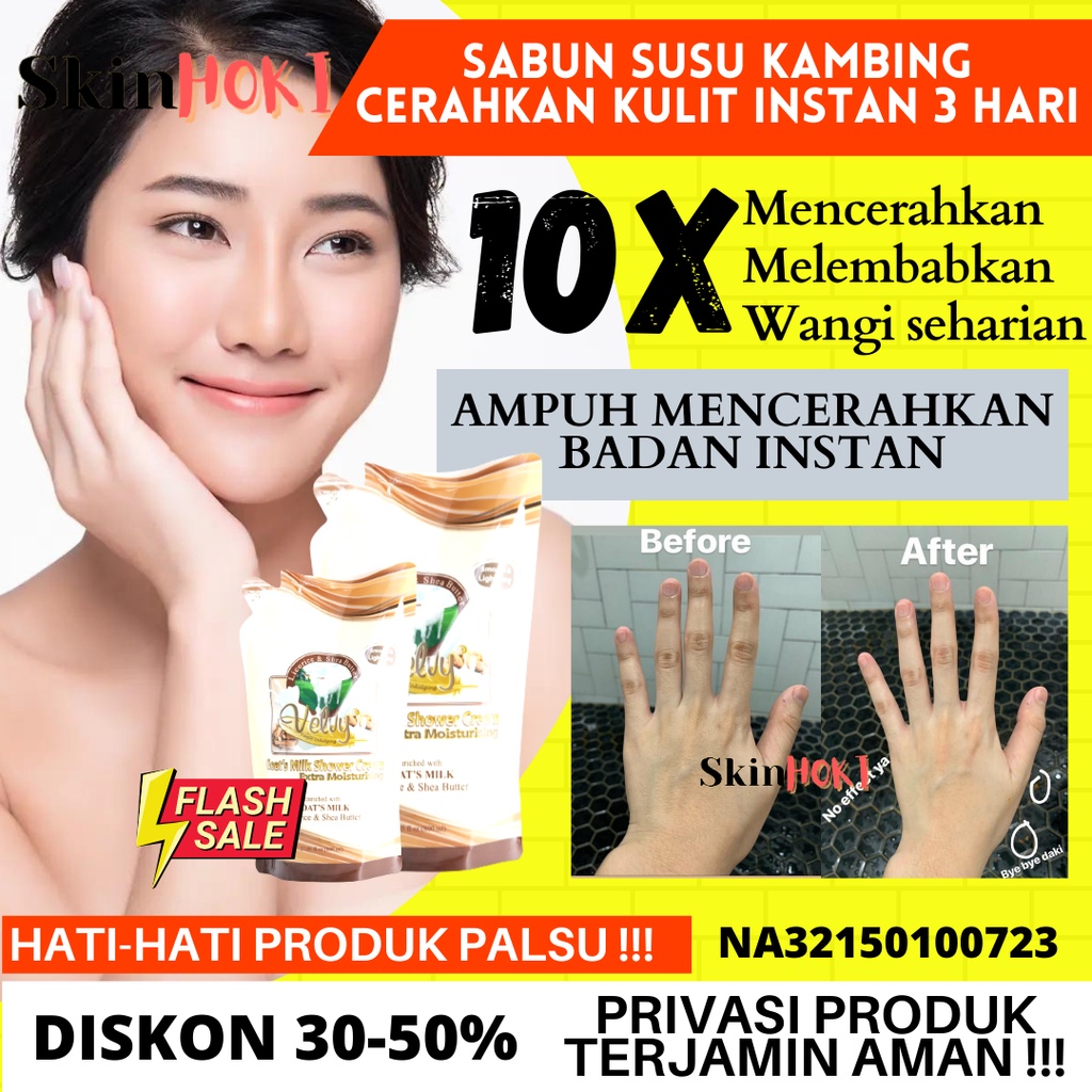 SABUN CAIR PENGHARUM BADAN PENCERAH KULIT VELVY REFIL BODY SHOWER CREAM 800ml SABUN MANDI CAIR ORIGINAL BPOM