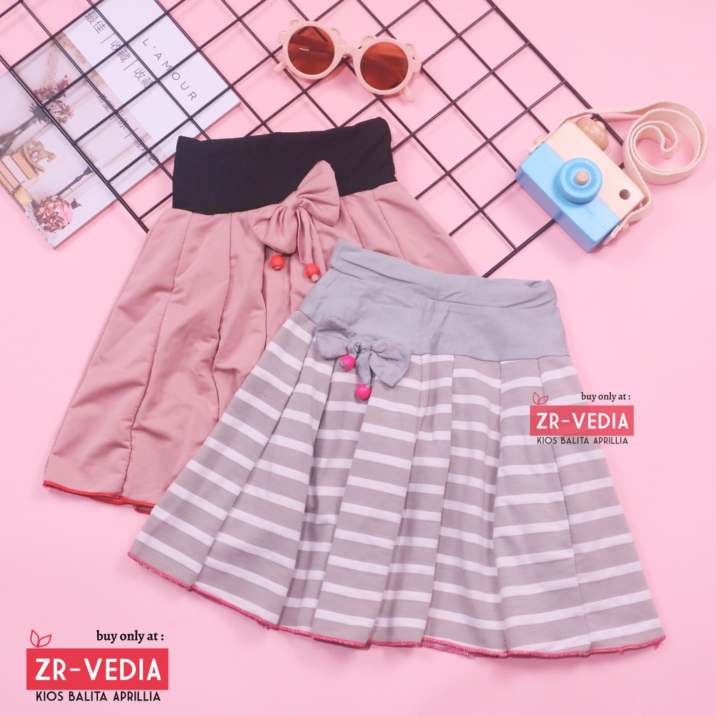 Rok Cassie uk 1-4 Tahun / Rok Anak Perempuan Skirt Pendek Polos Grosir Pakaian Fashion Murah