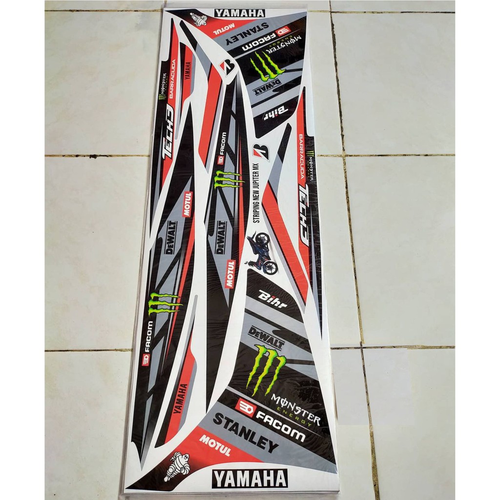 STRIPING STIKER MX 135 VARIASI MONSTER ENERGY STICKER MOTOR AKSESORIS