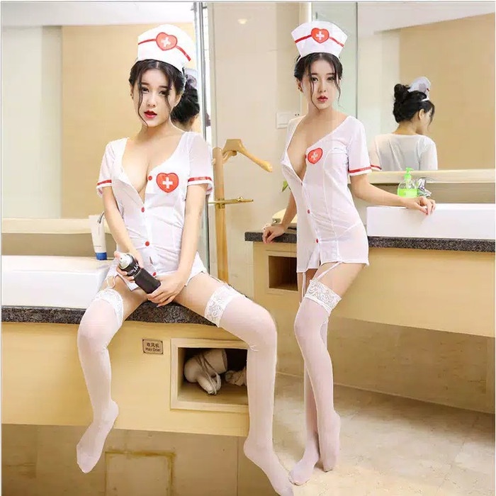 NEW Set Baju Lingerie Sexy Model Cosplay Perawat