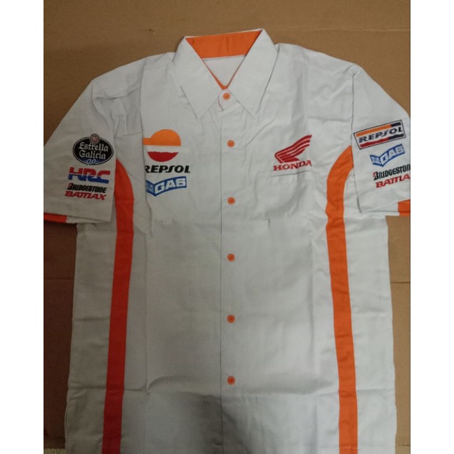 baju / seragam honda pakaian kerja kemeja honda repsol
