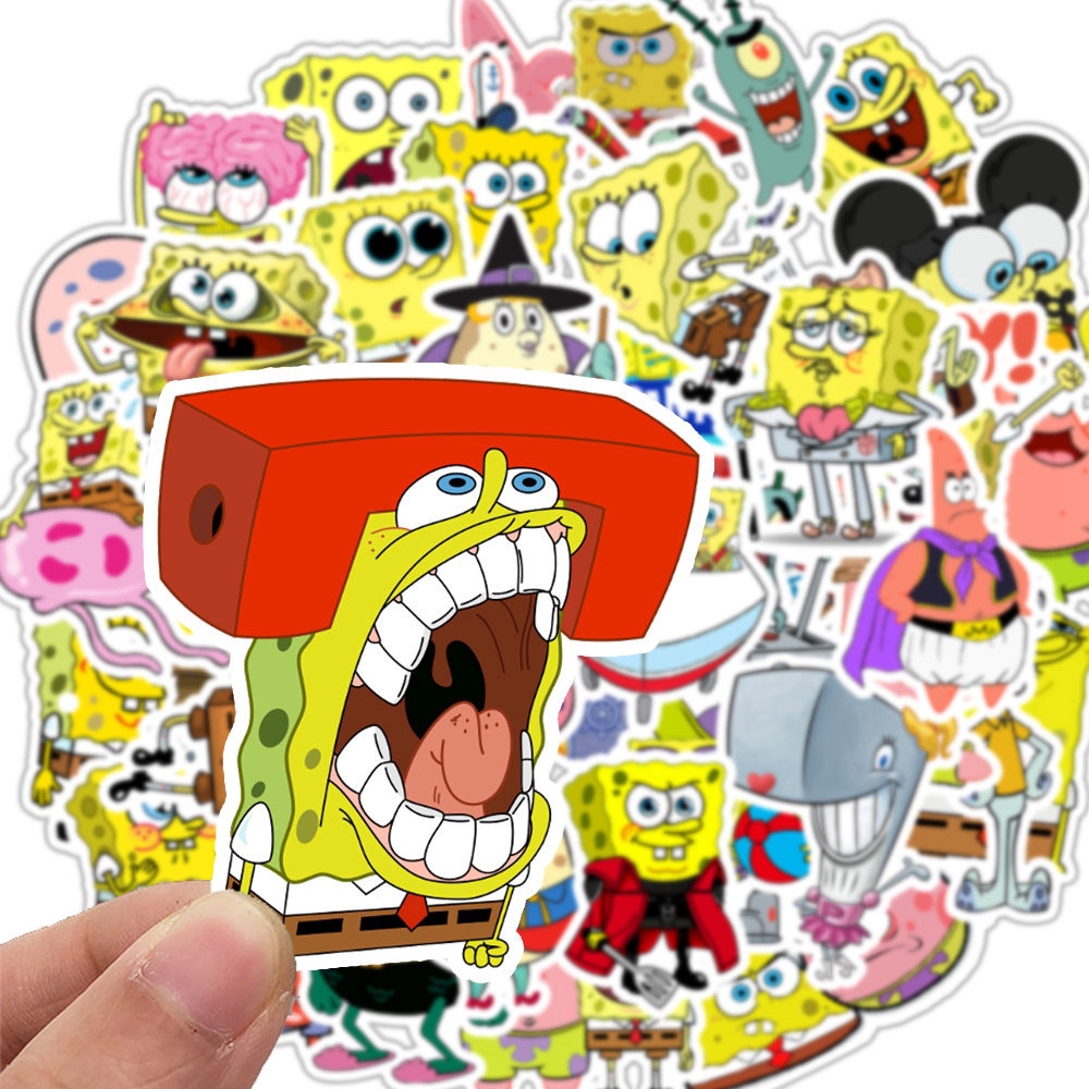 50 Spongebob Squarepants Mobile Phone Case Tablet Trolley Sticker
