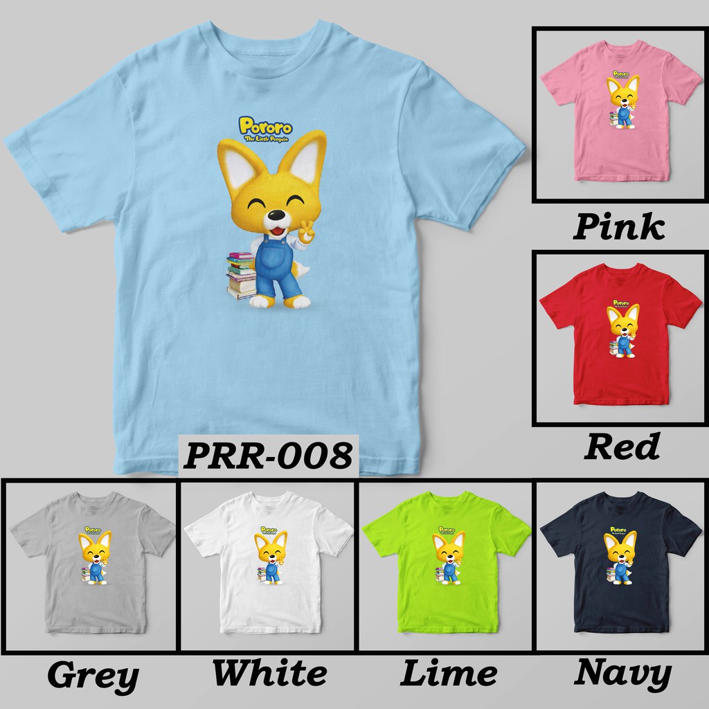[FREE NAMA !!] Kaos Anak &amp; Family Pororo 100% COTTON PREMIUM
