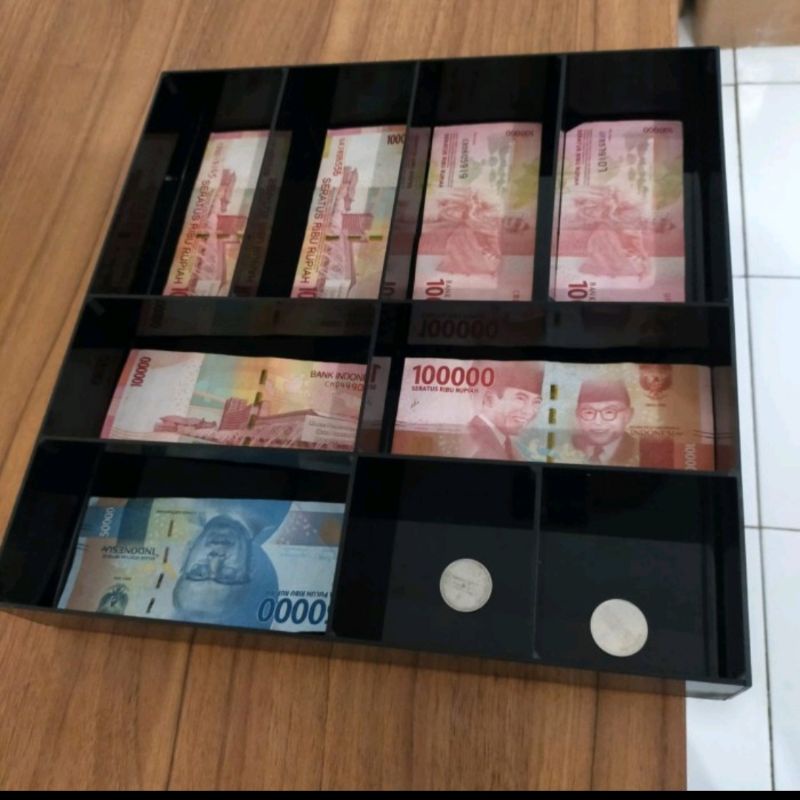 Akrilik kotak uang kasir/kotak uang Akrilik