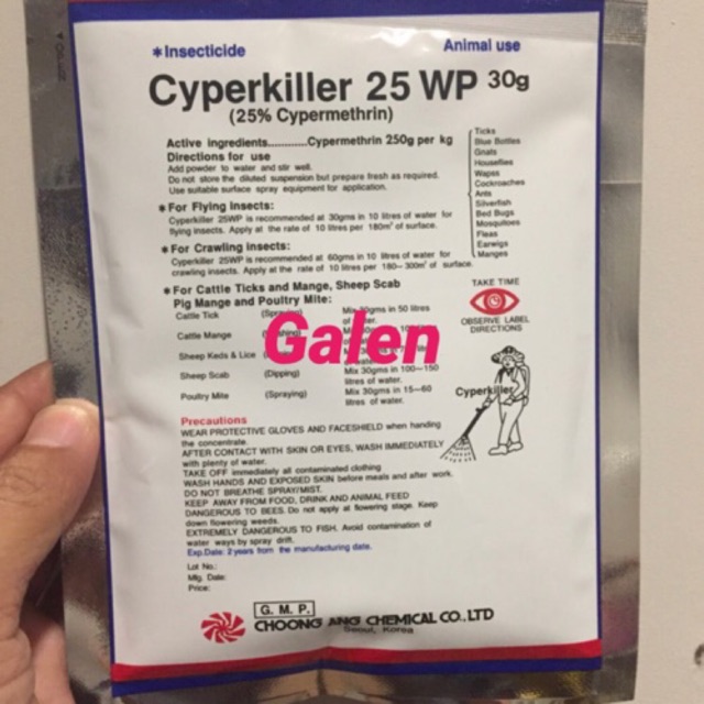 Cyperkiller 25wp obat hama kutu serangga walet