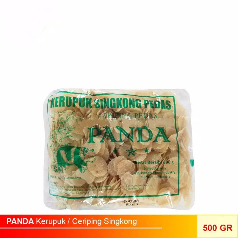 

Ceriping Panda Kerupuk Singkong Pedas Kemasan Pack 500 gr