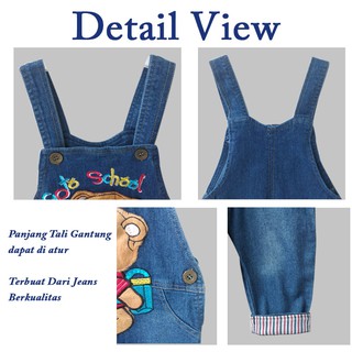  Celana  jeans kodok  jumpsuit Overall Anak Cewek cowok umur  