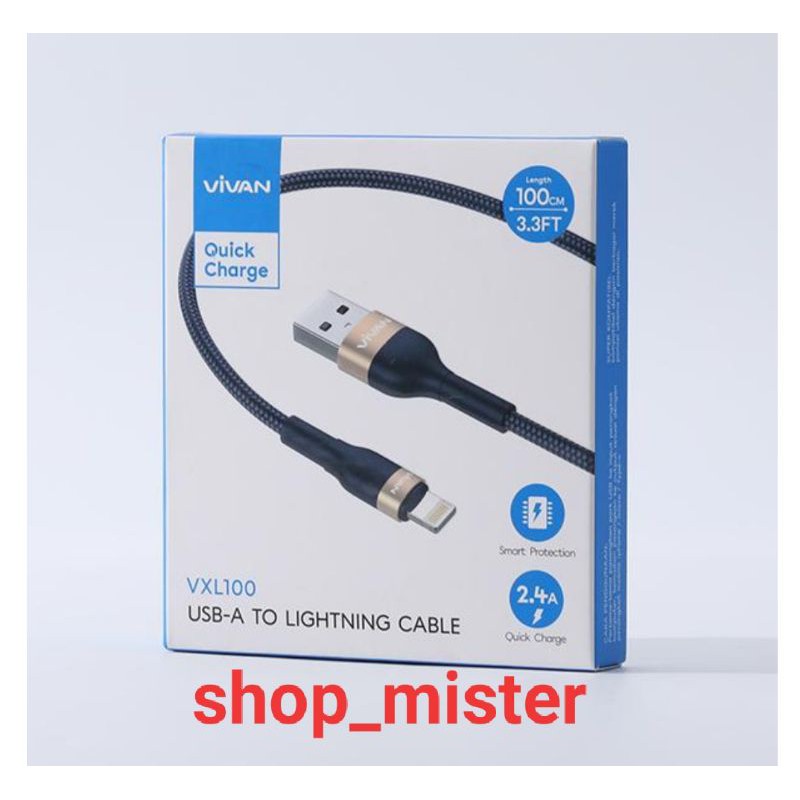 KABEL DATA VIVAN VXL100 LIGHNING QUICK CHARGE