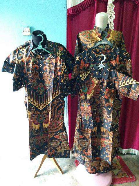 Batik Couple Keluarga - Sania Ruffle Batik Couple Orid Ndoro Jowi Dnt Garansi Termurah Batik Solehah