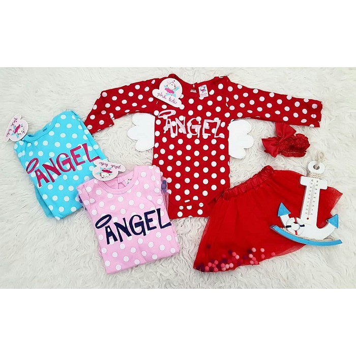AKULUCU DA0037 JUMPER ANGEL SAYAP JUMPSUIT ROK TUTU ANAK BAYI PEREMPUAN