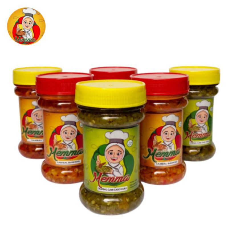 

Sambel / Sambal Pedas MEMMA Cabe Merah Cabe Hijau Bawang