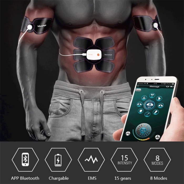 Medocflore Alat Stimulator Terapi EMS Otot Six Pack ABS Abdominal