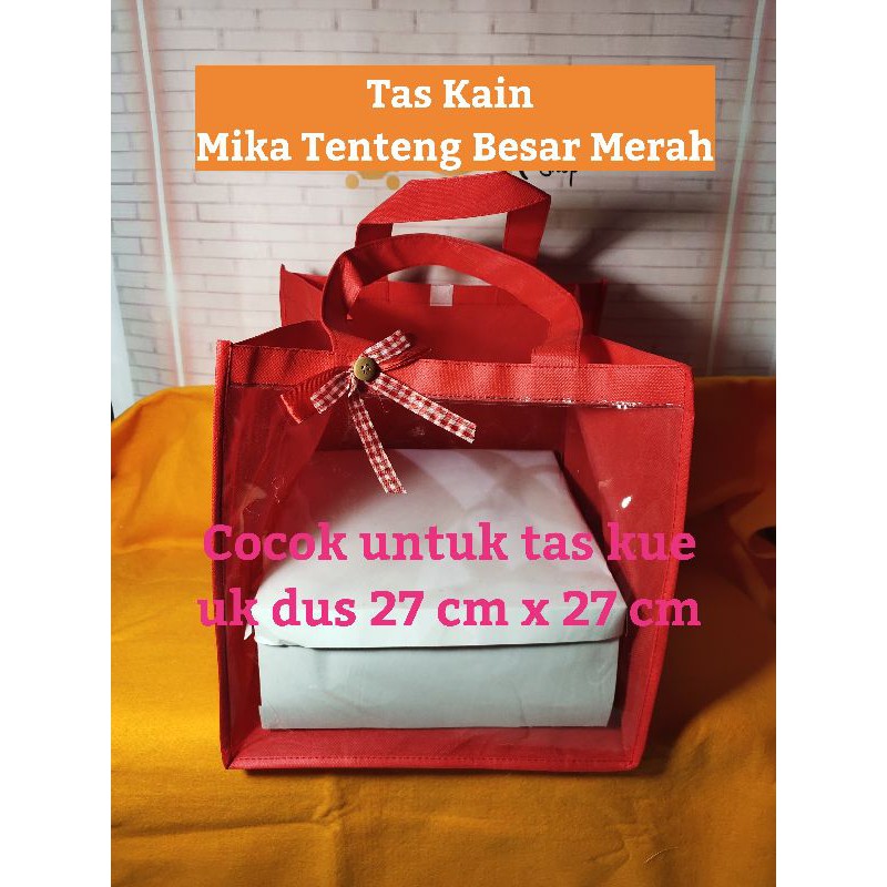 

Tas Kain Bingkisan Souvenir Gift Bag Kantong Mika Merah 30