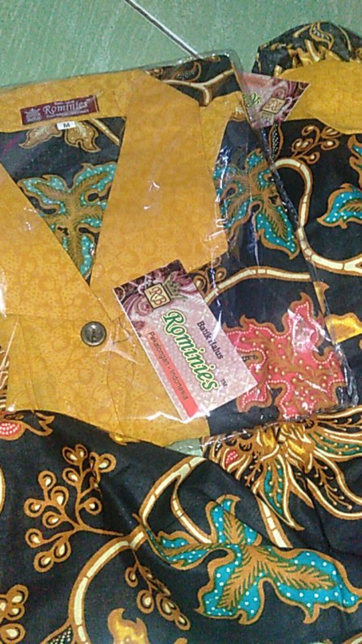 Blouse Batik Kombinasi Embos Size M L Xl Xxl Xxxl L5