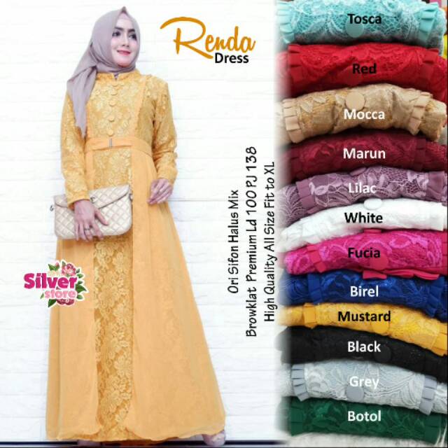 Dress Brokat Party Dress Renda by Silver