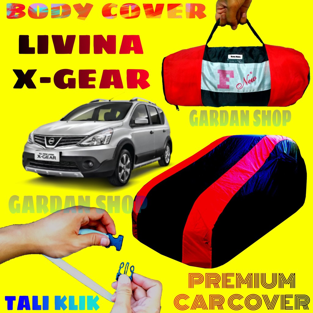 Body Cover NISSAN LIVINA X-GEAR Sarung MERAH Penutup Pelindung Bodi Mobil Livina Xgear PREMIUM Cover