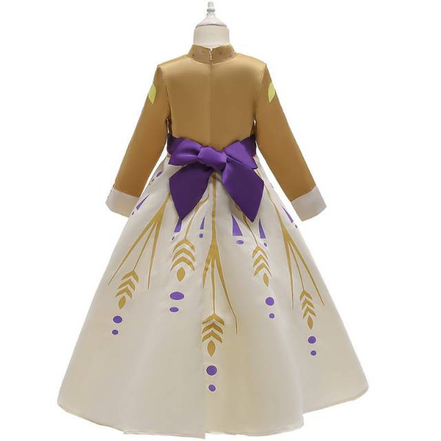 Dress Costume Anna Frozen II Set Bolero Dress anak