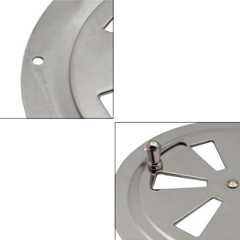 Cre Plat Ventilasi Udara Kabin Mobil Bentuk Bulat Bahan Stainless Steel Dengan Knob Samping