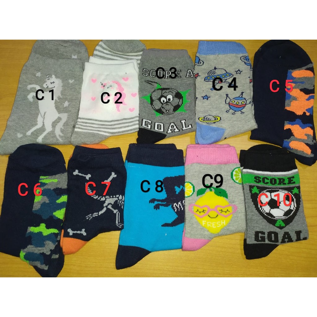 [BISA COD] Kaos Kaki Anak Motif Grd.A