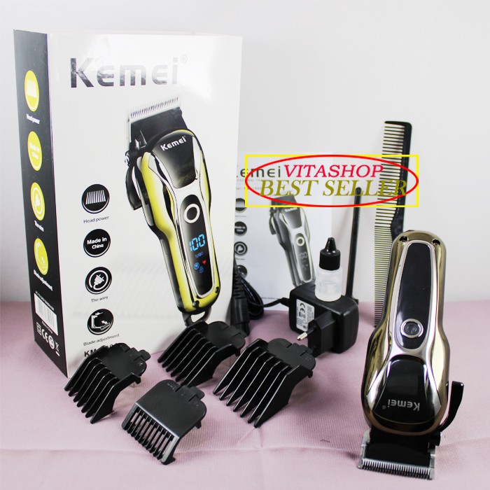 Kemei KM 1990 ALAT CUKUR RAMBUT TURBO HAIR CLIPPER MESIN PANGKAS MULTI CUT RECHARGER