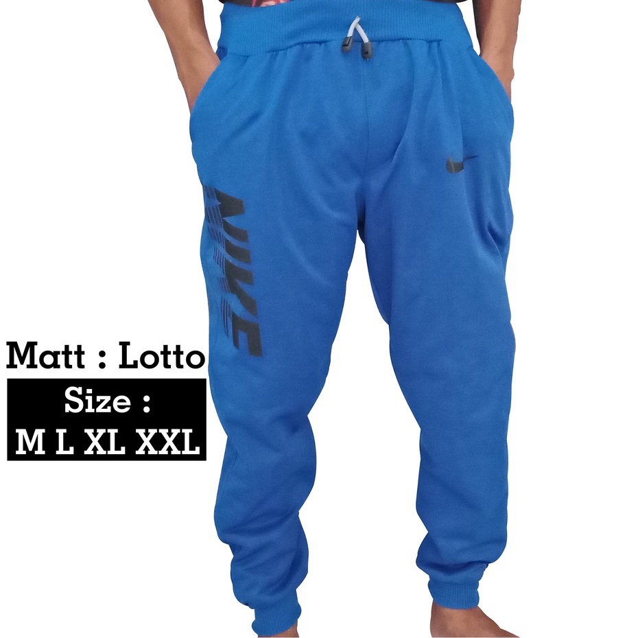 CELANA JOGGER PANJANG SABLON SWEATPANTS TRAINING DEWASA PRIA WANITA JUMBO SIZE M-XXL JOGER OLAHRAGA GYM BAHAN LOTTO