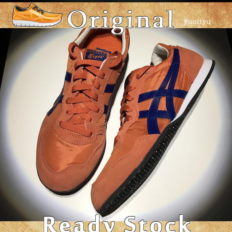 Asics Onitsuka Tiger 鬼冢虎 Serrano Orange Blue Black Mens Low Top Sport Shoe 36 44 100 Asli Tersedia Shopee Indonesia