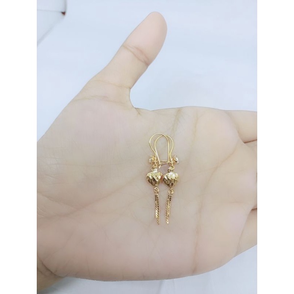 ANTING KAIT MP 1 + M LOVE UKIR KOPONG+ RUMBAI ITALI/ ANTING PERAK ASLI SILVER 925 LAPIS EMAS/ ANTING FASHION WANITA TERBARU