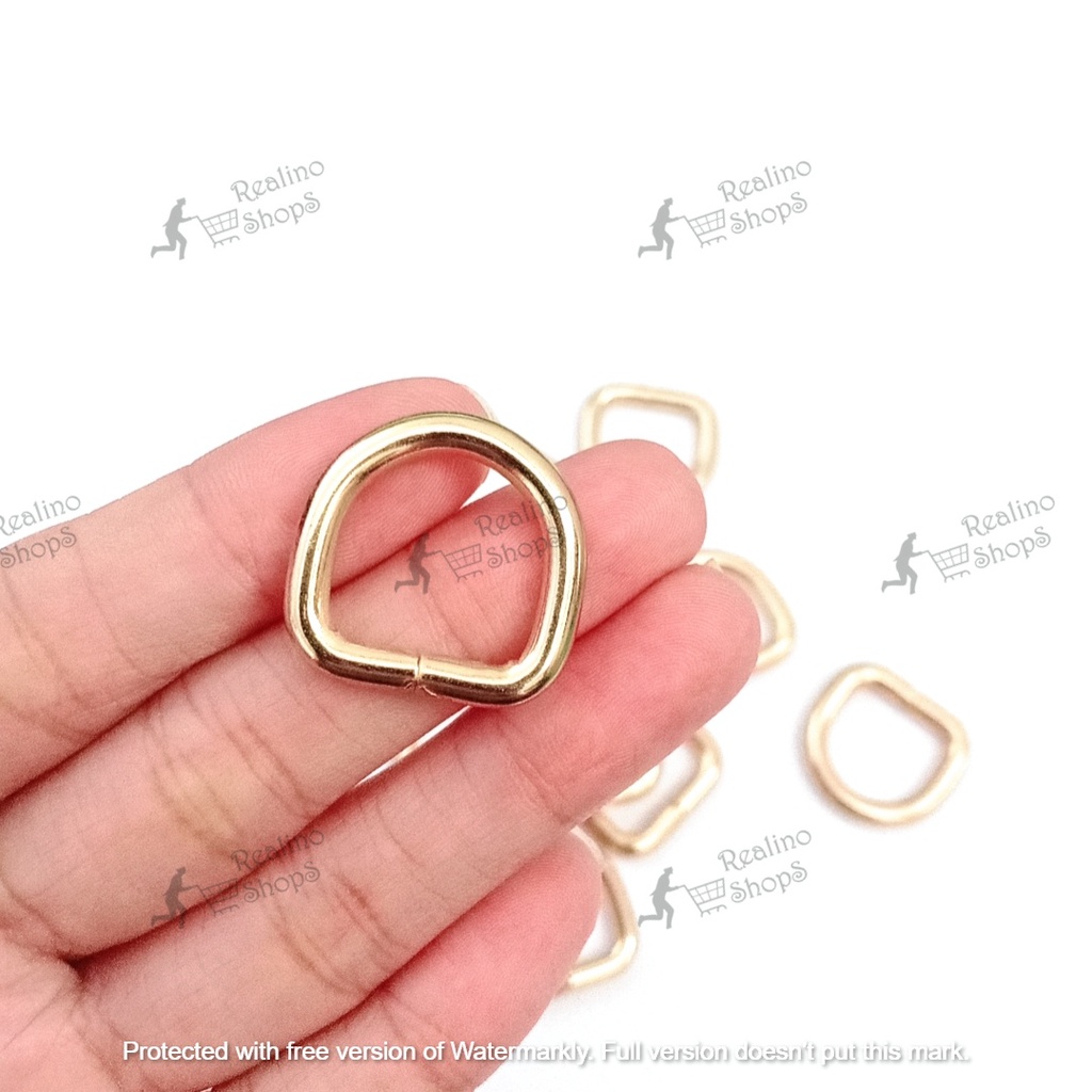 RING D TINGGI - 1.5CM EMAS MUDA (KUALITAS B) - AKSESORIS TAS