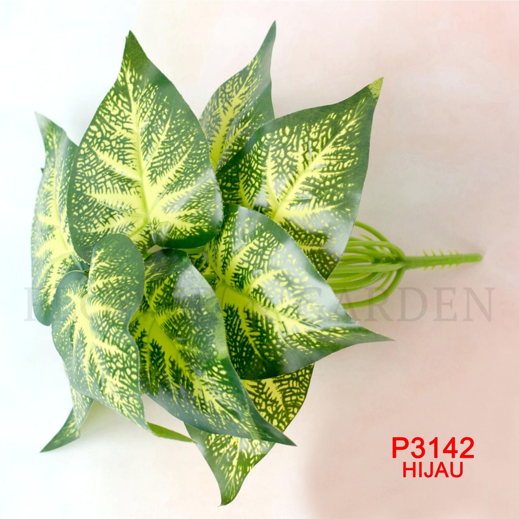 COD/TIB DAUN KELADI BUNGA TANGKAI PLASTIK BUNGA ARTIFISIAL BUNGA TANGKAI BUNGA HIASAN P3142-7