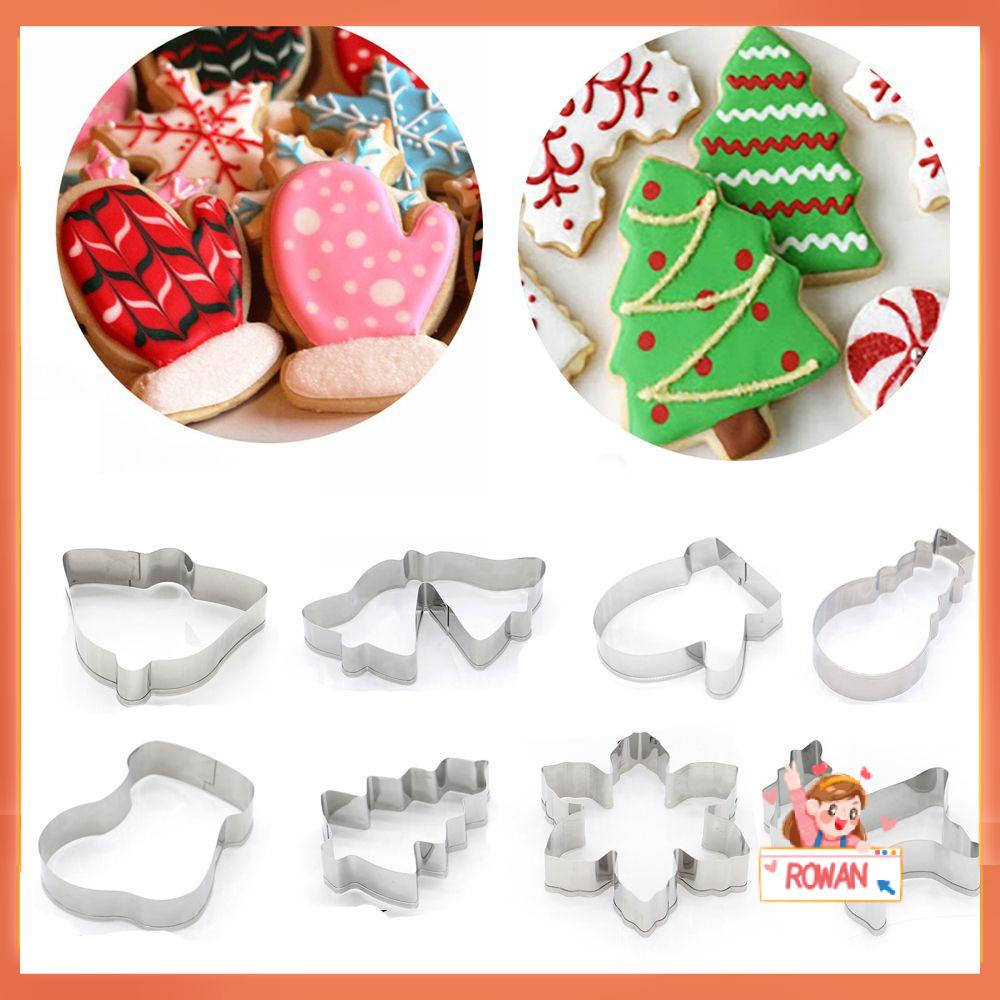 1 / 2 Pcs Cetakan Kue / Biskuit / Jahe Bahan Stainless Steel Desain Natal