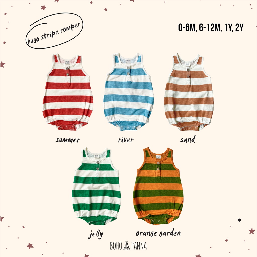 Aubreyshome Bohopanna Baju Kaos Anak Bayi - Hugo Romper-2
