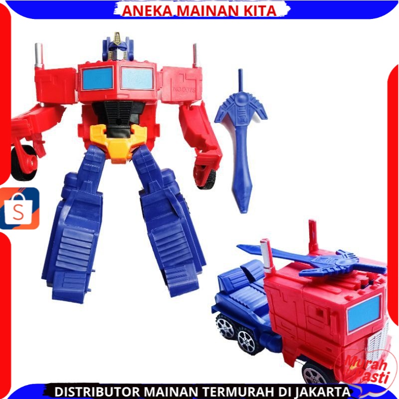 PROMO Mainan Anak Laki Laki  Robot optimus brave destiny mobil berubah jadi robot Berkualitas SNI