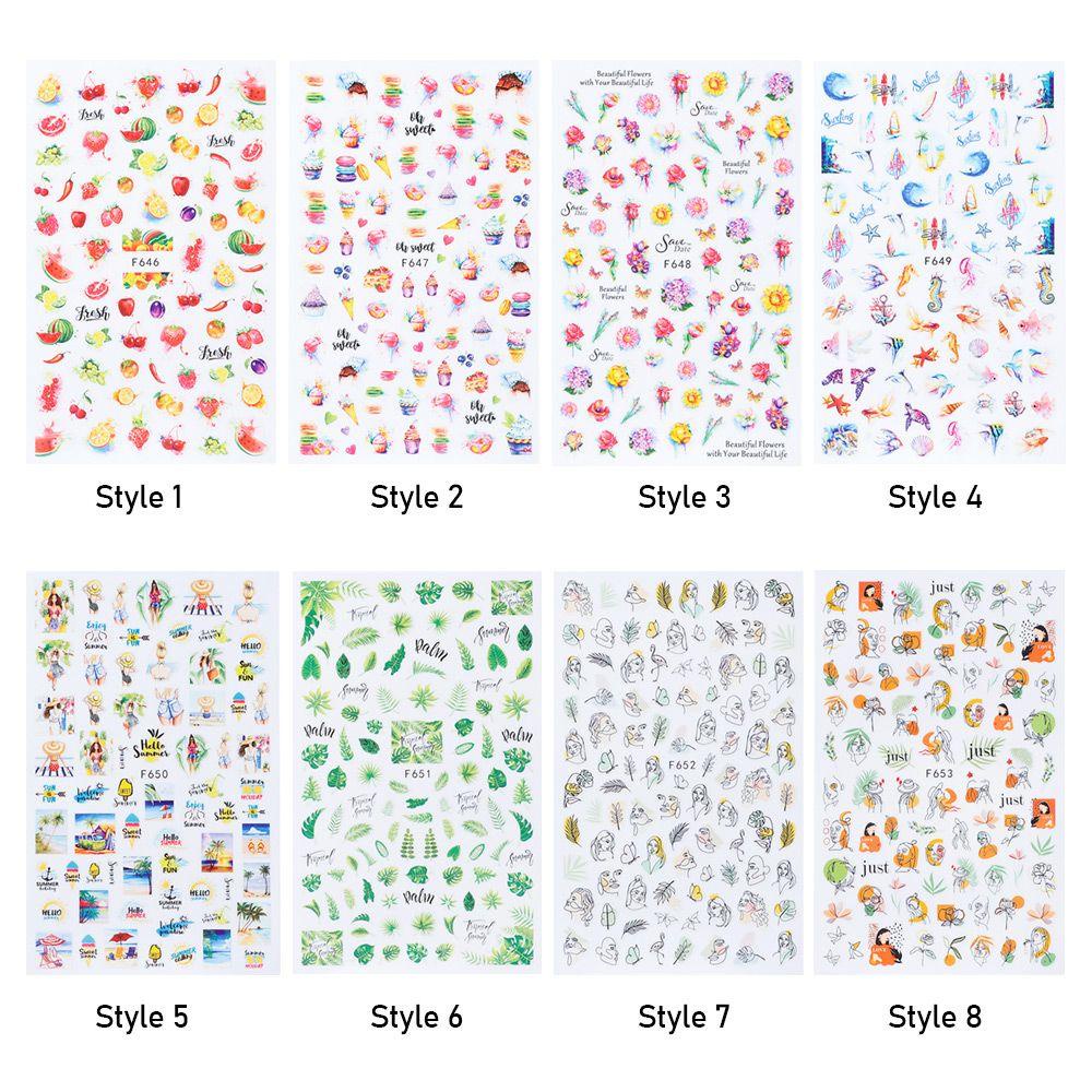 Preva 3D Stiker Kuku Fashion Seri Es Krim Nail Art Decal DIY Kuku