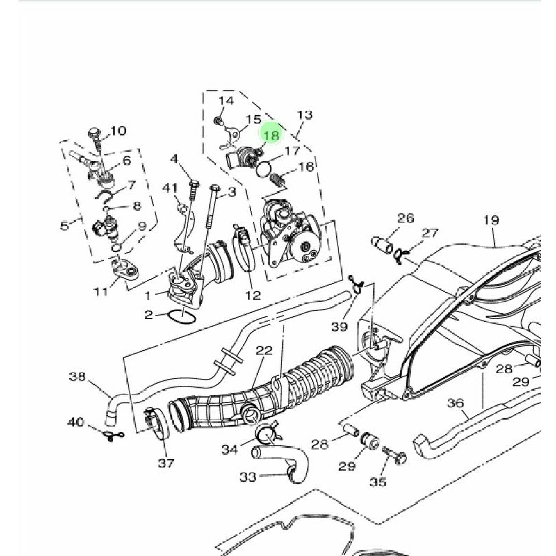 stepping motor sensor choke iddle isc tb throtle body nmax n max lama tricity original 2dp-h5801-00