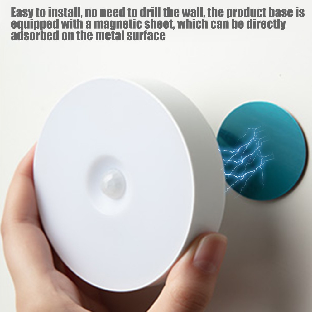 Lampu Malam Led Usb Rechargeable Hemat Energi Dengan Sensor Gerak Untuk Kamar Tidur / Toilet / Tangga