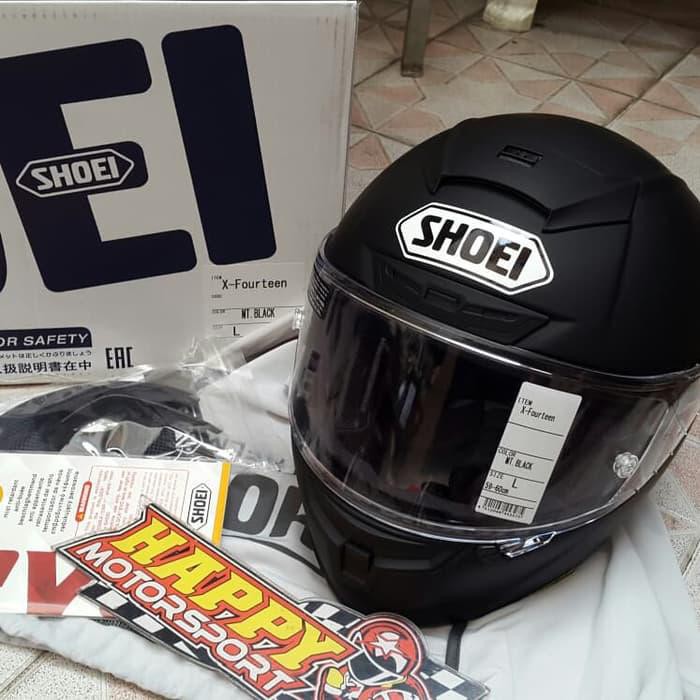 HELM FULL FACE SHOEI X-14 MATT BLACK SIZE L DOT ORIGINAL JAPAN 2018