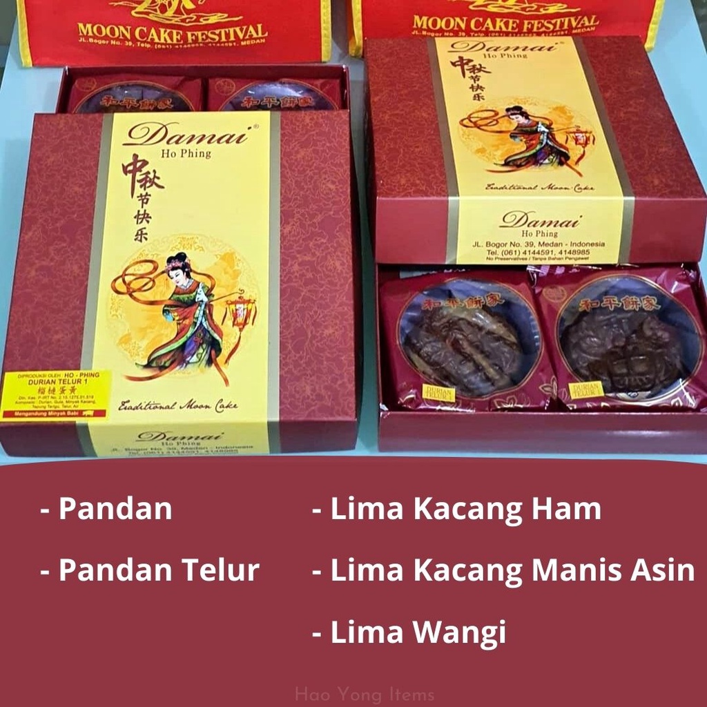 

Kue Bulan Ho Phing Isi 4 / Mooncake Ho Phing / Hophing Damai Mooncake / HoPhing / Damai / Ho Ping