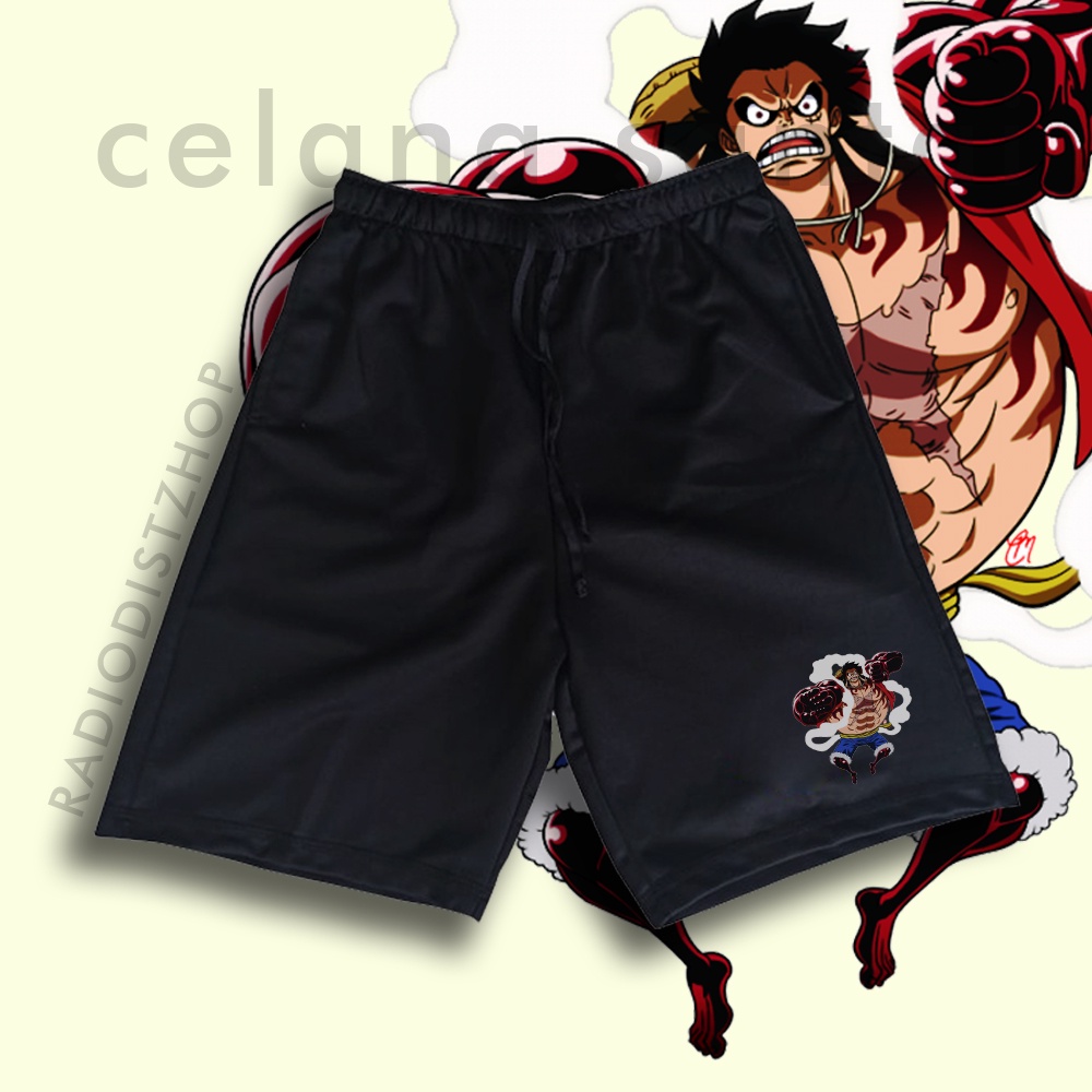celana pendek pria Anime Luffy One Piece Gear 4/short pants Luffy Gear 4