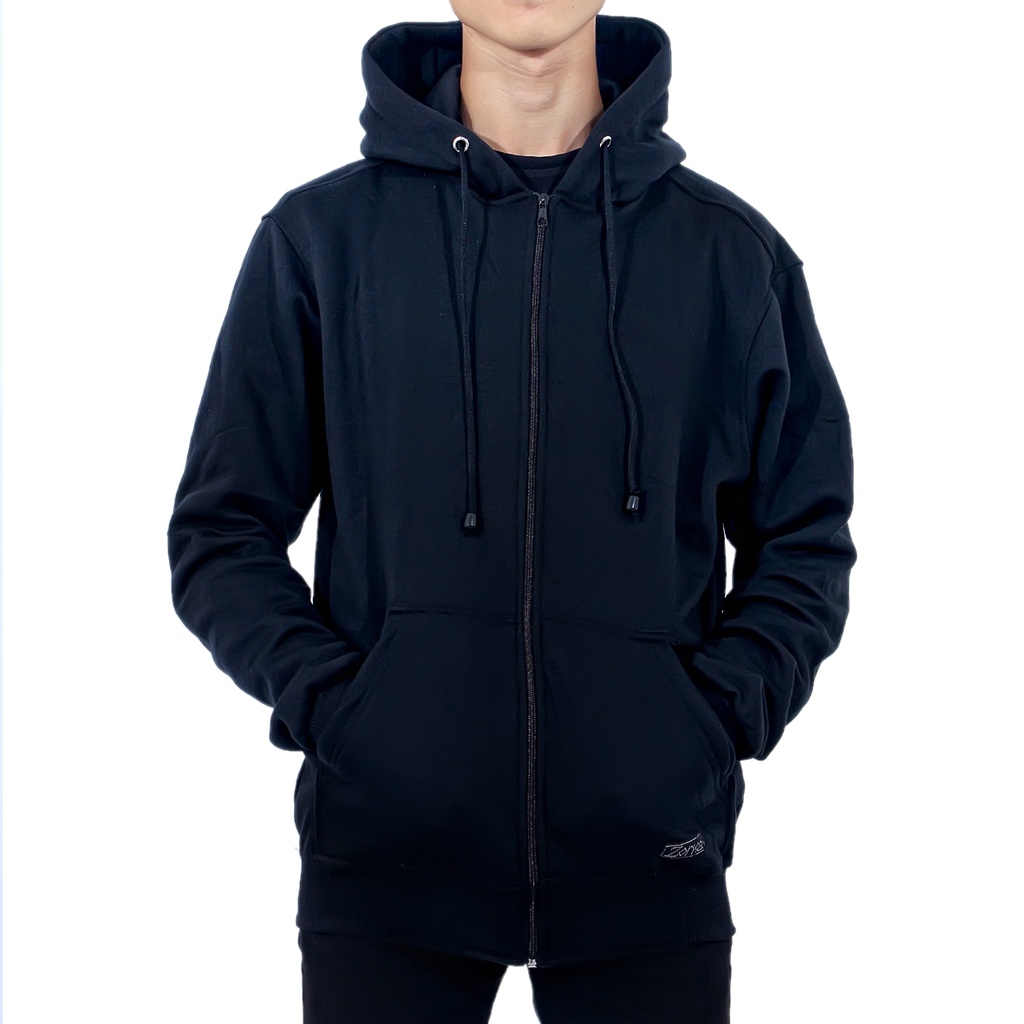 Sweater Hoodie Polos Premium Distro Moonoxide Hitam M L XL - Jaket Hoodie Pria