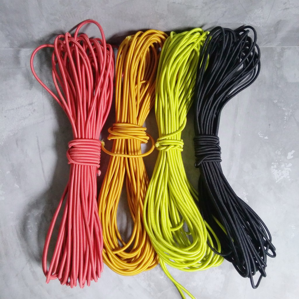 [2 Meter] Tali Karet Elastis diameter 3mm/Tali Strap Masker
