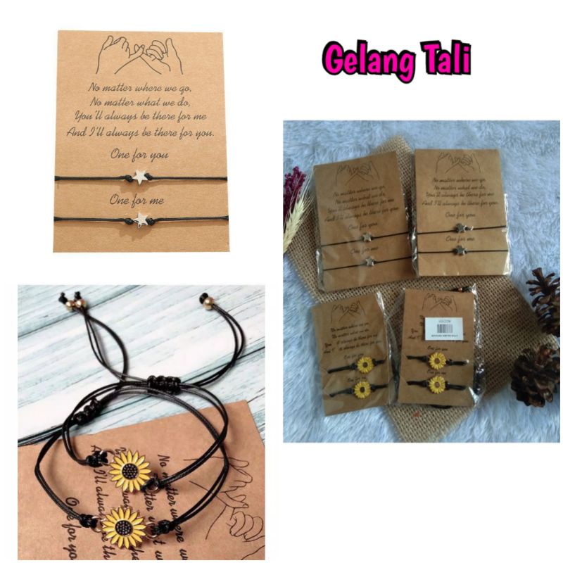 (2pcs)Gelang Bunga matahari/gelang bunga daisy/gelang bintang