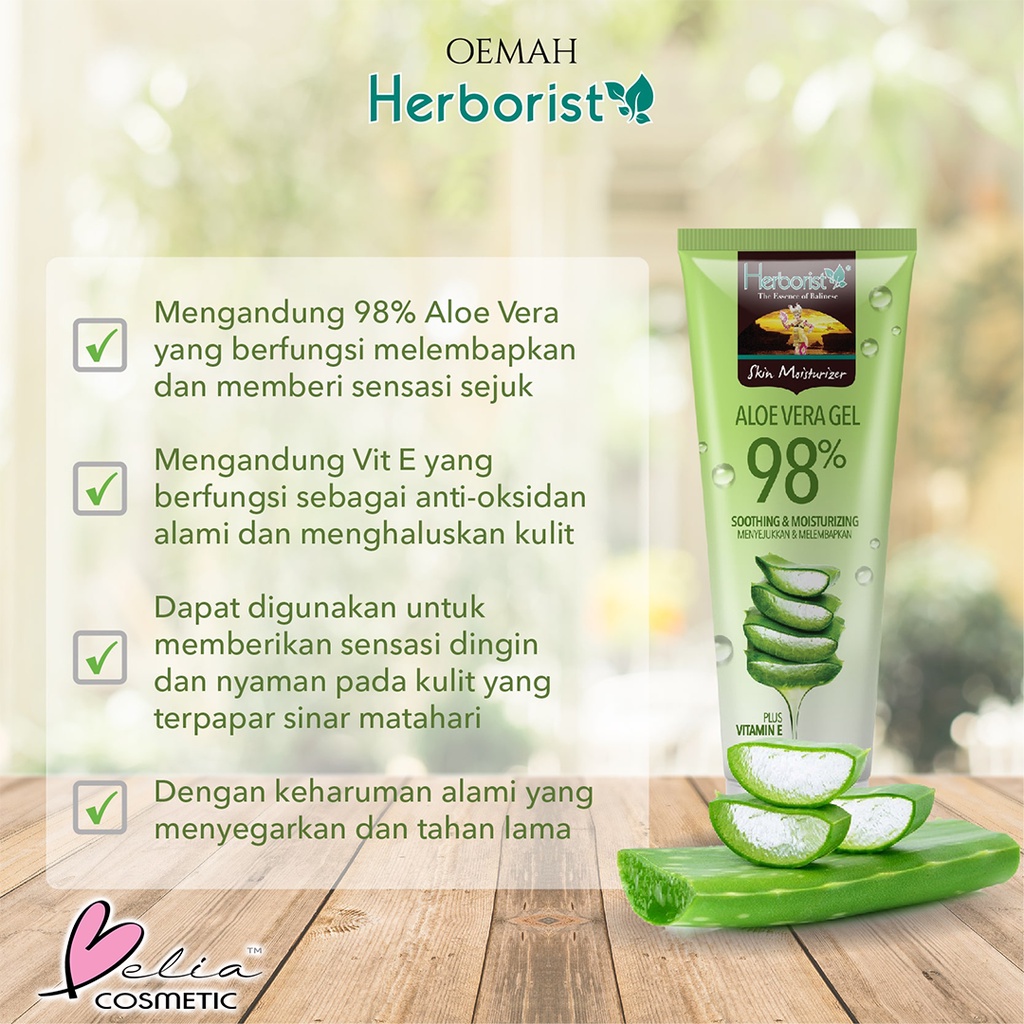 ❤ BELIA ❤ Herborist Aloe Vera Series | Gel 98% | Facial Wash | Face Mist Care | Moisturizer | Lulur | Sabun Batang | Shampoo | Body Wash Herboris