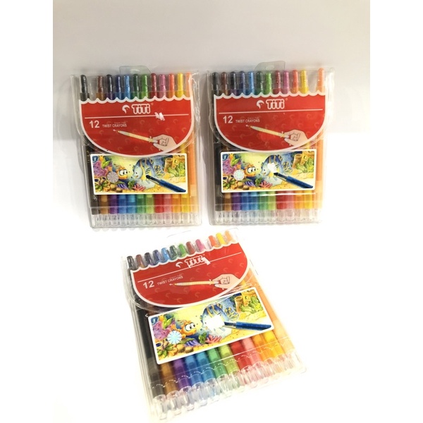 

Kerayon Puter Titi Isi 12 Warna / Twist Crayon Titi isi 12 Warna