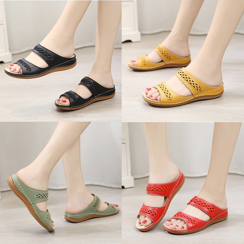 Sandal Selop Peep Toe Hollow Out Motif Garis Garis Ukuran Sandal Selop Peep Toe Hollow Out Motif Garis Garis Ukuran