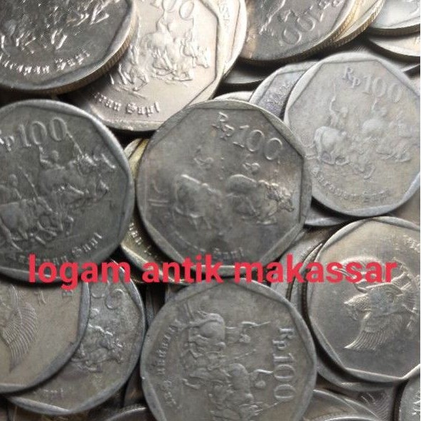 UANG KOIN KUNO 100 RUPIAH KARAPAN SAPI ( MULUS )