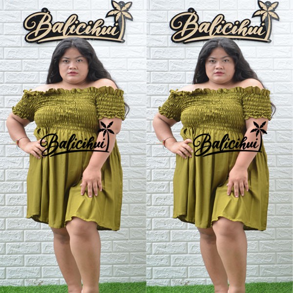 Balicihui Dress Kerut Jumbo Dress Emma Dress Wanita Plus Size Big Size Dress Bali